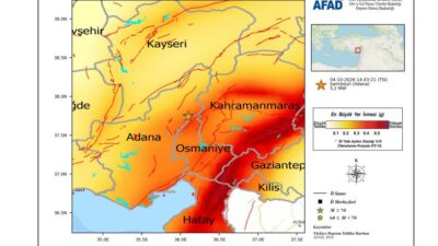 Afet ve Acil Durum Yönetimi Başkanlığı (AFAD), Adana’nın Saimbeyli ilçesinde