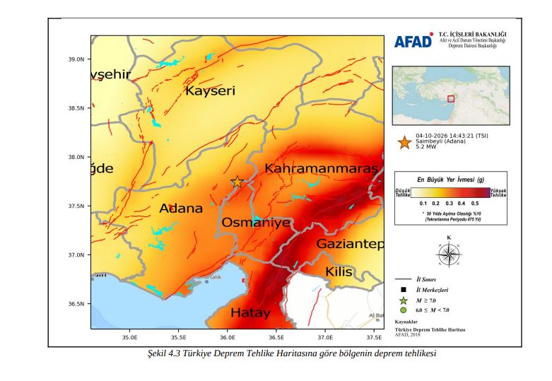 Afet ve Acil Durum Yönetimi Başkanlığı (AFAD), Adana’nın Saimbeyli ilçesinde