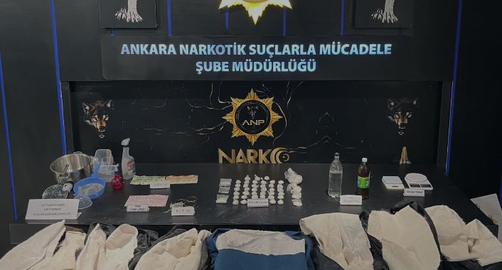 Ankara Emniyet Müdürlüğü Narkotik Suçlarla Mücadele Şube Müdürlüğü ekipleri, yapay