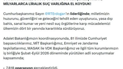 Adalet Bakanı Akın Gürlek, uyuşturucu, yasa dışı bahis, sanal kumar
