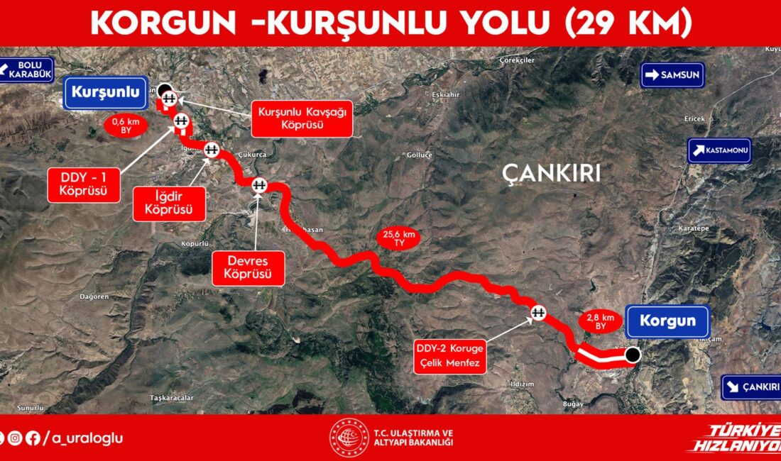 Ulaştırma ve Altyapı Bakanı Abdulkadir Uraloğlu, Çankırı’daki resmi temasları kapsamında