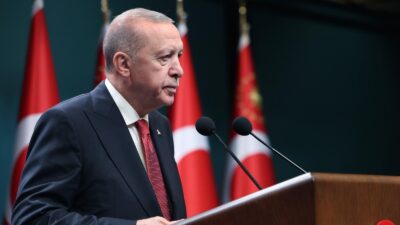 Cumhurbaşkanı Recep Tayyip Erdoğan, Cumhurbaşkanlığı Külliyesi’nde toplanan Kabine Toplantısı sonrasında