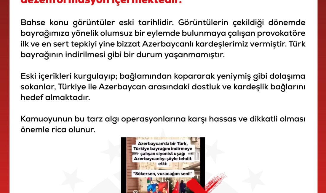 ANKARA / TEKHA İletişim Başkanlığı Dezenformasyonla Mücadele Merkezi (DMM), Azerbaycan’da