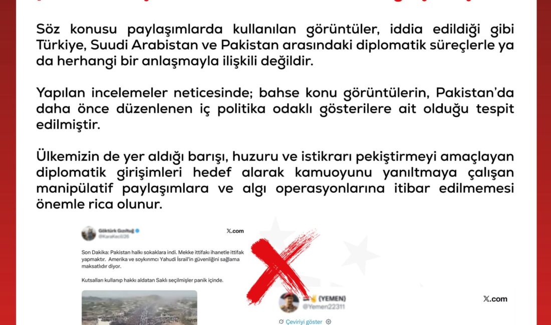 İletişim Başkanlığı Dezenformasyonla Mücadele Merkezi (DMM), sosyal medyada ve çeşitli
