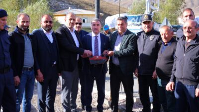 Bayburt Valisi Mustafa Eldivan, merkeze bağlı Ortaçimağıl Köyü’nde inşasına başlanan