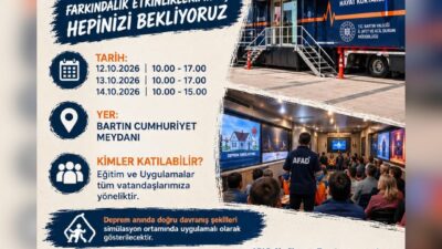 Bartın Valiliği, 13 Ekim Uluslararası Afet Risklerinin Azaltılması Günü dolayısıyla