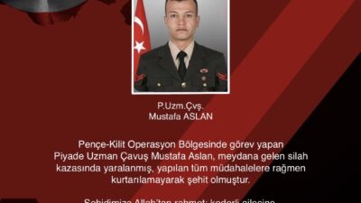 Pençe-Kilit Operasyon Bölgesi’nde görev yapan Piyade Uzman Çavuş Mustafa Aslan,