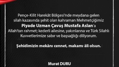 Aksaray Valisi Murat Duru, Pençe-Kilit Harekât Bölgesi’nde yaşanan silah kazası