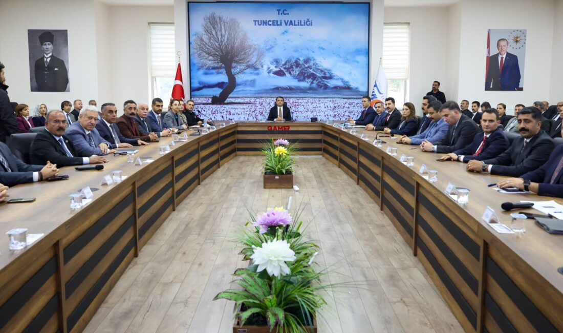 Tunceli’de kamu yatırımlarının son durumunu değerlendirmek ve kurumlar arası koordinasyonu