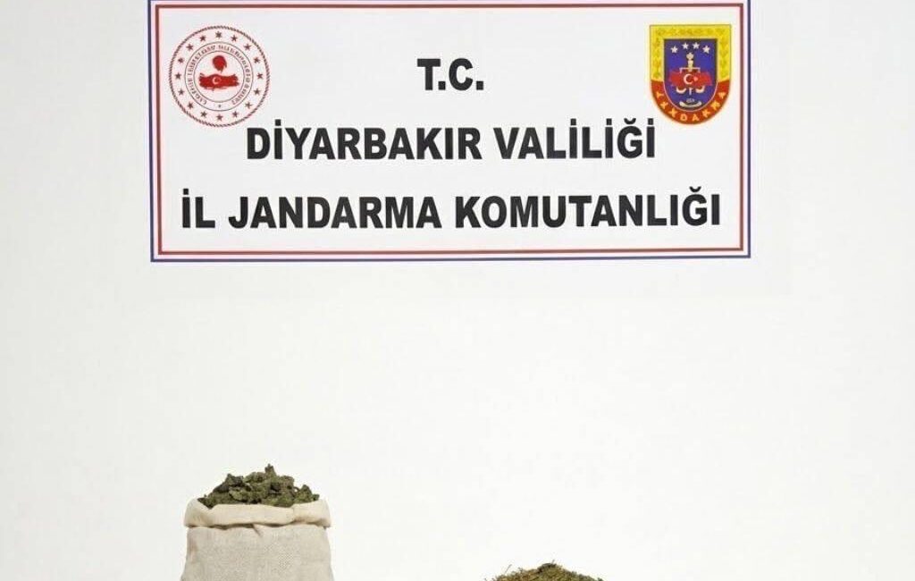 Diyarbakır İl Jandarma Komutanlığı Narkotik Suçlarla Mücadele Şube Müdürlüğü koordinesinde