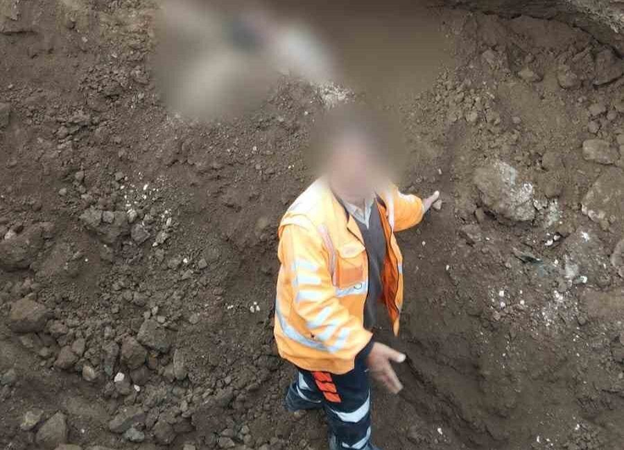 Van’ın Saray ilçesinde, Kapıköy Sınır Kapısı güzergâhında yürütülen inşaat çalışması