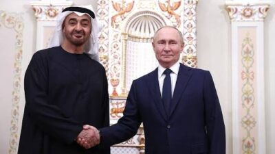 Rusya Devlet Başkanı Vladimir Putin ile Birleşik Arap Emirlikleri (BAE)