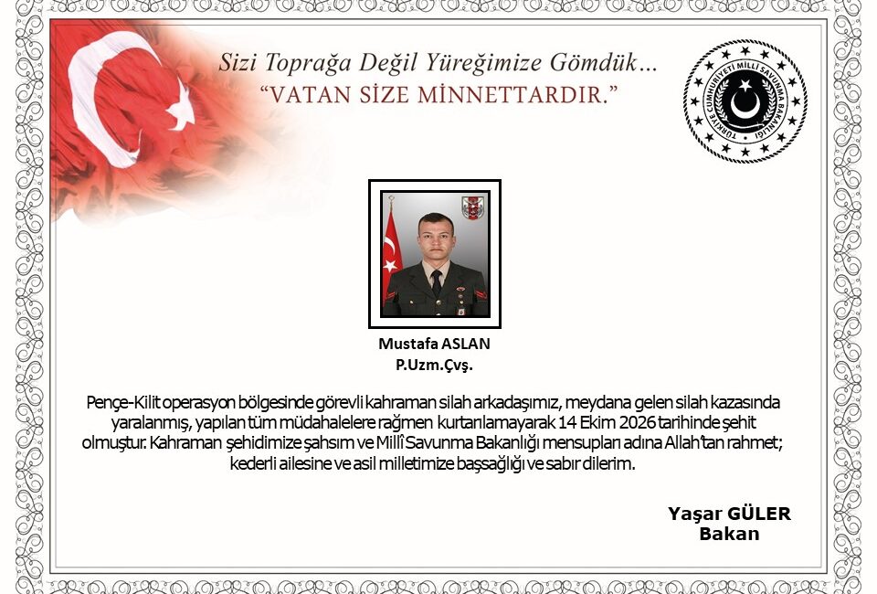 Irak’ın kuzeyindeki Pençe-Kilit operasyon sahasında vazifesini yürüten Piyade Uzman Çavuş