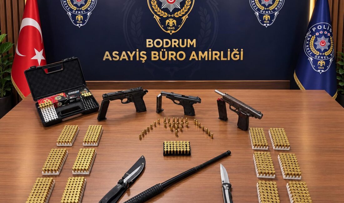 Muğla’nın Bodrum ilçesinde sokakta silahla ateş edildiği ihbarı üzerine harekete