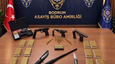 Muğla’nın Bodrum ilçesinde sokakta silahla ateş edildiği ihbarı üzerine harekete