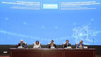 Türkiye Büyük Millet Meclisi (TBMM) Başkanı Numan Kurtulmuş, Kırgızistan Parlamentosu