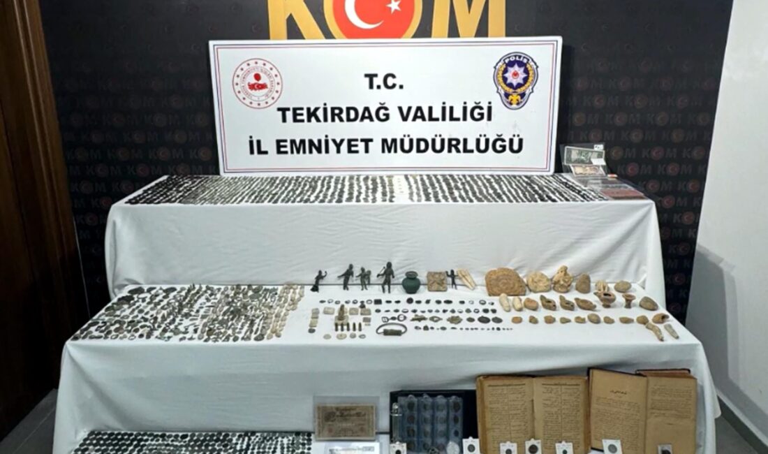 Tekirdağ’da emniyet güçleri tarafından düzenlenen kapsamlı operasyonda çok sayıda tarihi