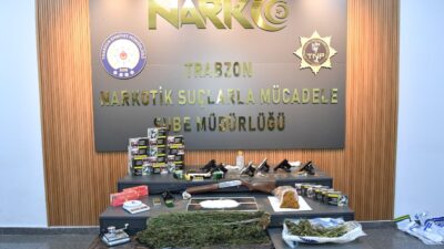 Trabzon’da güvenlik güçlerinin uyuşturucu ticaretine karşı yürüttüğü kapsamlı çalışmalar neticesinde