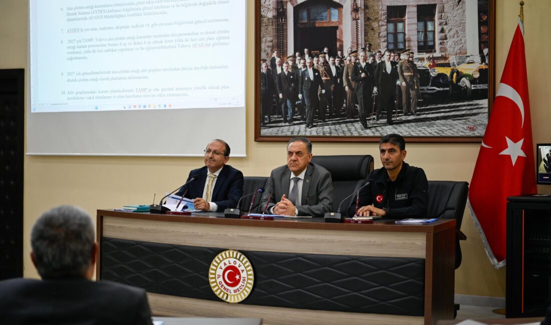 Yalova’da İl Afet ve Acil Durum Koordinasyon Kurulu Toplantısı, Vali