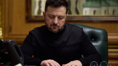 UKRAYNA / TEKHA Ukrayna Devlet Başkanı Volodimir Zelenskiy, Rus kuvvetlerinin