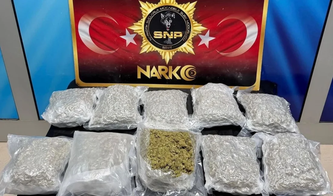 Siirt’te emniyet güçlerinin şüphe üzerine durdurduğu bir araçta yapılan aramada