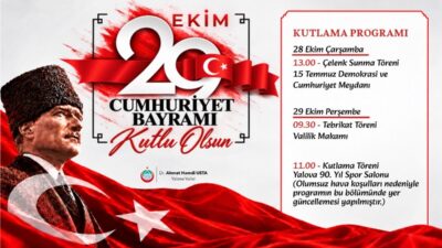 YALOVA / TEKHA Yalova Valiliği, Cumhuriyetin kuruluşunun 103. yıl dönümü