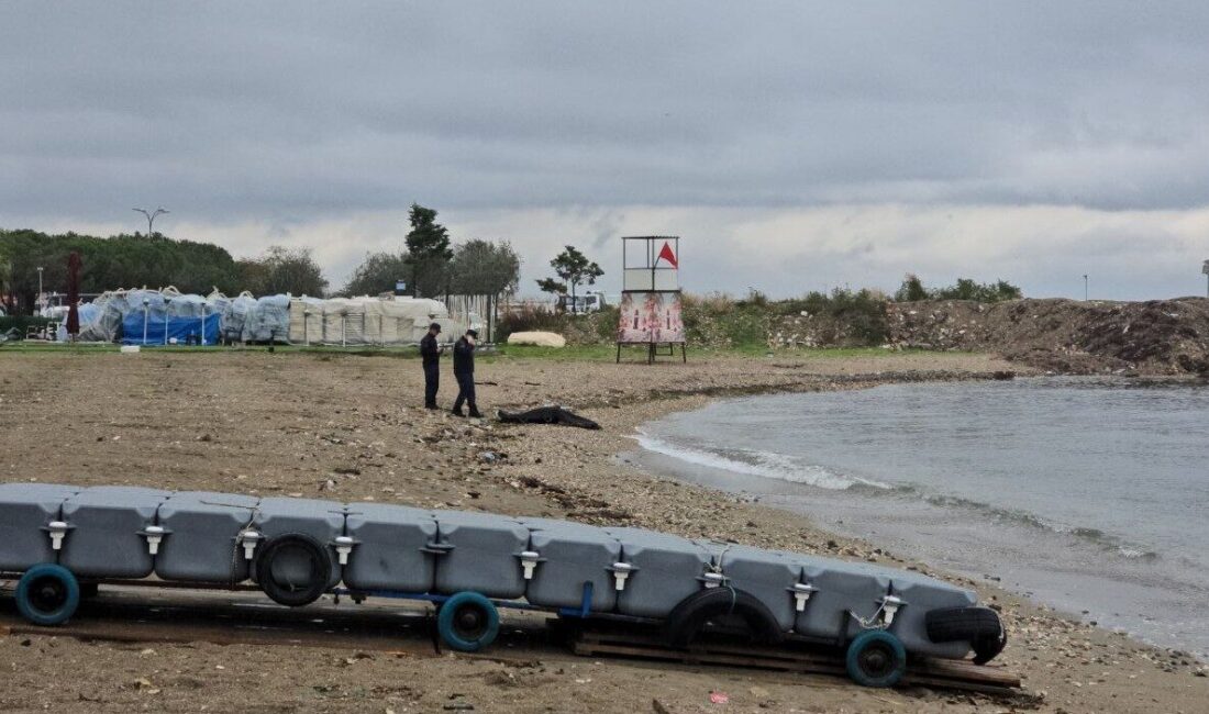 Bursa'nın Mudanya ilçesinde sabah saatlerinde sahilde yürüyüş yapan bir vatandaş,