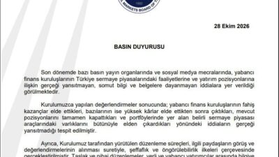 Sermaye Piyasası Kurulu, yabancı finans kuruluşlarının Türkiye piyasasından yüksek kazançla