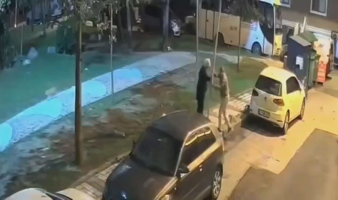 İstanbul Sultangazi’de bir çift, araçlarının üzerine devrilmesinden endişe ettikleri yaya